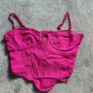 Fashion Nova Fuchsia Strappy Top